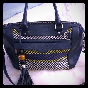 Rebecca Minkoff leather and woven bag
